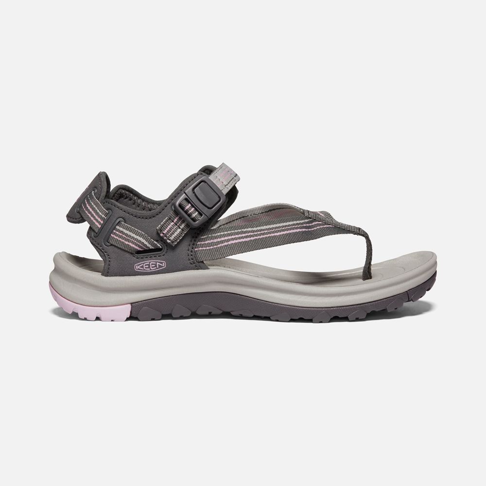 Keen Vandringssandaler Dam Mörk Grå - Terradora Ii Toe Post - 763259JUM